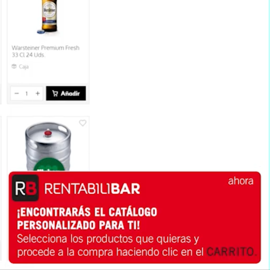 Captura de pantalla de catálogo